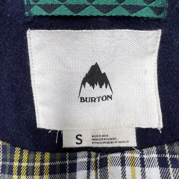 Burton Women's Blue Wool Blend Full Zip Long Sleeve Hooded Jacket Size S - Picture 6 of 9